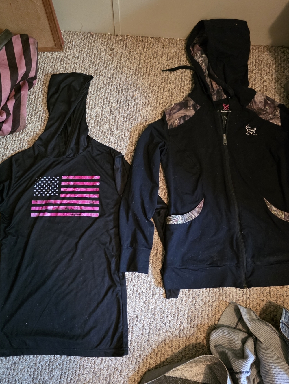 Bushmaster Black Camouflage-Trim Zip Hoodie Jacket & Mossy Oak Shirt